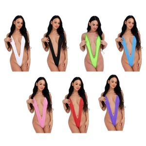 Mujeres Monokini Bikini Traje de baño Playa Traje de baño Tanga Cuerda G Ropa interior Traje - Imagen 1 de 50