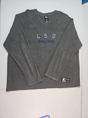 SUDADERA DEPORTIVA PARA HOMBRE Starter Pull Over cuello en V gris XL LSU Tigres bordada  Foto 1 de 4