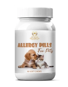 Allergy Relief for Pets – Supports Skin Health & Eases Itching - 60 Soft Chews - Picture 1 of 13