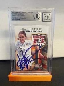 2012 AMERICANA H&L USWNT - HEATHER O'REILLY - SIGNED BECKETT CERTIFIED AUTO 10 - Bild 1 von 2