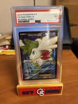 PSA 7 Pokemon Shaymin EX 106/108 Roaring Skies Ultra Rare Full Art Holo - Image 1 of 2