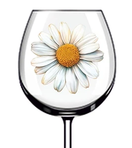 12x Colourful Daisy Flower Rose Vinyl Sticker Decal Tumbler Wine Glass Van Car - Picture 1 of 3
