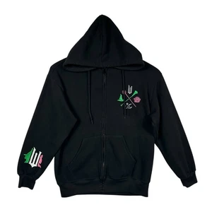 Wicked Full Zip Sweater Adult Medium Black Embroidered Sweater - Picture 1 of 11