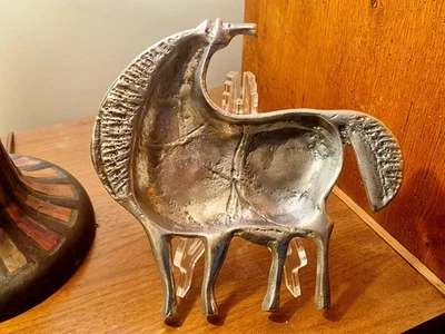 RARE Early Don Drumm HTF 1977  Signed Cast Aluminum Horse 10 x 9 Art Sculpture - Image 1 of 4