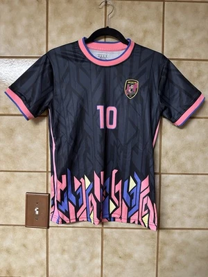 Conjunto de camiseta y pantalones cortos de fútbol Lionel Messi para niñas, deportivo talla XL 12-14 Foto 1 de 4