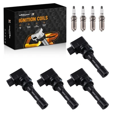 4pcs Ignition Coils & Spark Plugs Set for Mazda 5 2.3L 2008-2010 LF2L-18-100 - Image 1 of 4