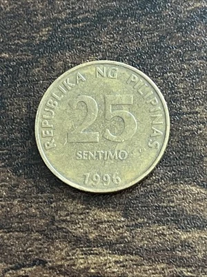 1996 Philippines 25 Sentimo Actual Coin TB2689* - Image 1 of 2