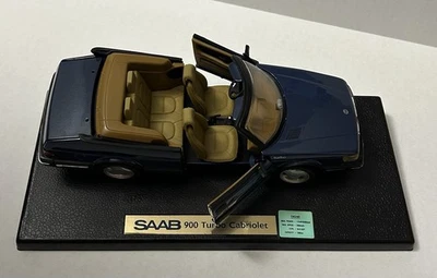 Anson Saab 900 Turbo Cabriolet Blue, Die-Cast Model Car, Convertible Scale 1:18 - Image 1 of 4