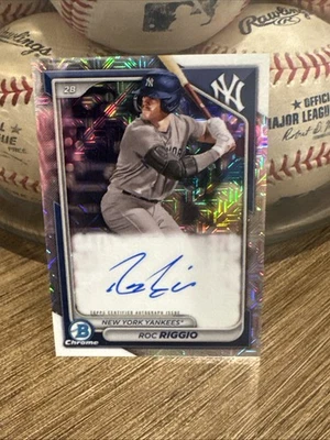 2024 Bowman Chrome Roc Riggio Mojo Prospect Auto #BMA-RR New York Yankees  - Image 1 of 2