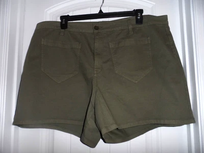 Great Sanctuary size 22W olive green bermuda shorts women plus NWT - Image 1 of 4