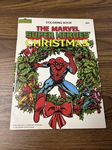 1984 Marvel Super Heroes Christmas Coloring Book New - Picture 1 of 6