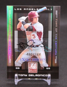 2008 DONRUSS ELITE EXTRA EDITION TONY DELMONICO AUTO #'d/744 LOS ANGELES DODGERS