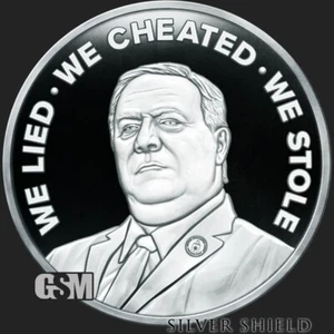 2025 - CIA VALUES - LIE CHEAT STEAL - 1 oz .999 Fine SilverShield MICROMINTAGE - Picture 1 of 4