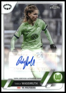 TOPPS WOMENS CHAMPIONS LEAGUE CHROME 2022/23 AUTO WOLFSBURG TABEA WASSMUTH