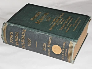 Poors Manual of Railroads 1897 30th Annual Number  Henry Poor - Color Maps - Picture 1 of 8