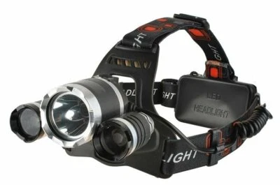 Ultrahelle LED Stirnlampe Kopflampe T6 CREE LEDs 3800 LM 2x 18650 Akku Headlamp
