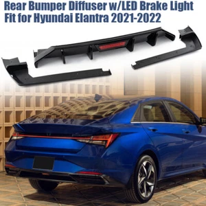 Rear Diffuser W/ LED Brake Light  Lamp ABS For 2021+ HYUNDAI ELANTRA GLOSS BLACK - Bild 1 von 15