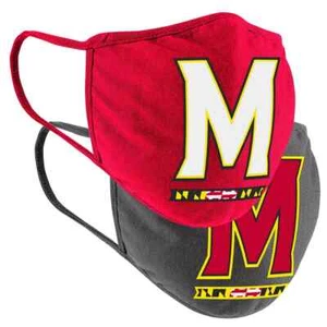 NCAA Colosseum Maryland Terrapins 2-pack Face Mask Adult Unisex New - Picture 1 of 1