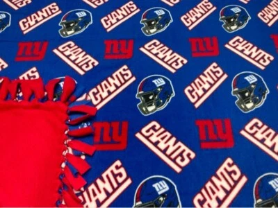 New- New York Giants Football Fleece Blanket-No Sew Fleece Blanket-Large - Image 1 of 4