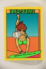Rad-Dudes 1990 Puzzle Trading Card # ( 57 ) Awesome Volleyval Val L012815