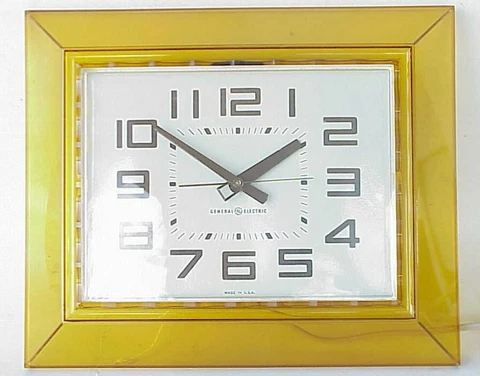 WONDERFUL Very Vintage GE Clear Acrylic Plastic Wall Clock Cover