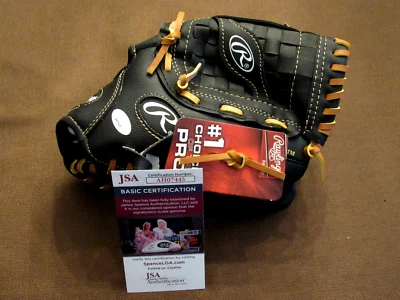 JIM LONBORG 67 CY YOUNG MANTLE'S HR 536 PITCHER SIGNED AUTO RAWLINGS GLOVE JSA - Image 1 of 4