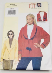 Vintage Vogue Todays Fit Jacket Sewing Pattern Sandra Betzina # 7359 c2000 G,H,I - Picture 1 of 6
