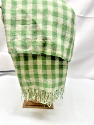 Chan Luu Cashmere and Silk Scarf-English Ivy Gingham *New w/o Tags - Image 1 of 4