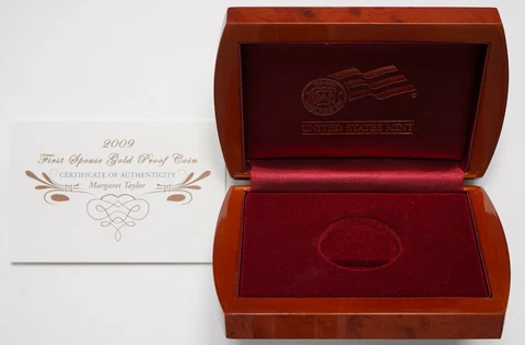 2009 Proof First Spouse 'Margaret Taylor' Box & COA ONLY (X:38) Cover