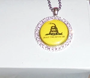 Don't Tread On Me Gadson Snake Day Pendant Necklace Biker Freedom Revolution War - Picture 1 of 2