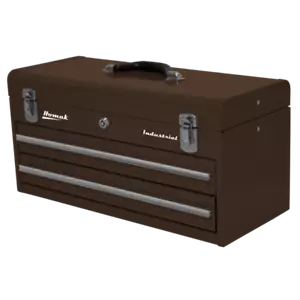 Homak 20in. Industrial 2-Drawer Steel Toolbox, Red Or Brown - Picture 1 of 6