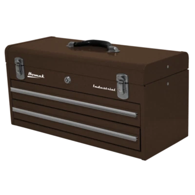 Homak 20in. Industrial 2-Drawer Steel Toolbox, Red Or Brown - Image 1 of 2