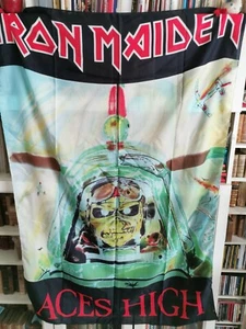 BANDIERA/FLAG VINTAGE - IRON MAIDEN - ACES HIGH cm 94 x 134 - Picture 1 of 1
