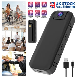 HD 4K Mini Camera Camcorder Body Police Cam with Wifi Remote DVR IR Night Cam UK - Picture 1 of 21