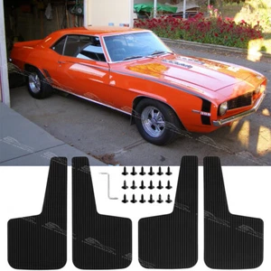 4X For Chevrolet Camaro SS RS ZL1 Rubber Rally Mudflaps Splash Guards Mudguards - Picture 1 of 8