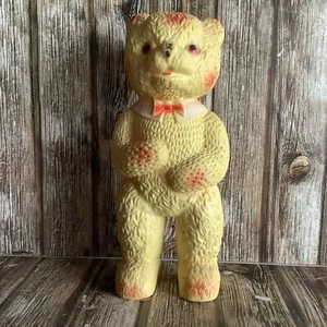 VINTAGE PLASTIC TOY BEAR TEDDY BEAR STANDING TOY - Picture 1 of 9
