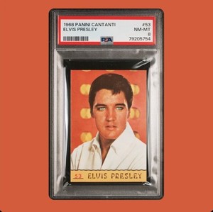 ELVIS PRESLEY. 1968 Panini singers figure n°53 PSA 8.
