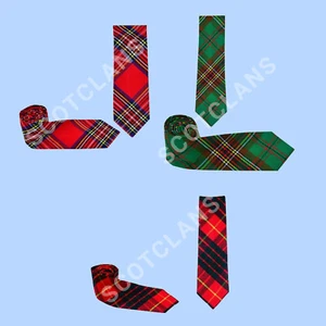Men's Scottish Neck Ties For Kilt Various Clan Tartan Acrylic Wool/Kilt Neck Tie - Picture 1 of 8