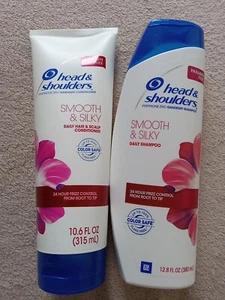 Head and Shoulders Smooth & Silky Dandruff Shampoo & Conditioner Set Color Safe - Picture 1 of 6