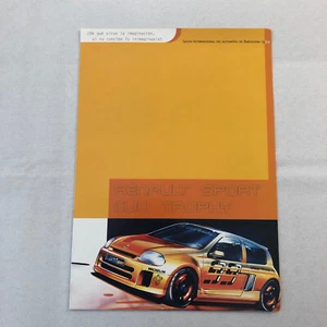 Renault Sport Clio Trophy Racing Car Sales Brochure Catalog Barcelona Spanish - Picture 1 of 6
