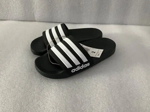 Adidas Kids Adilette Shower Slides Black White G27625 SIZE 12K 2Y 3Y - Picture 1 of 4
