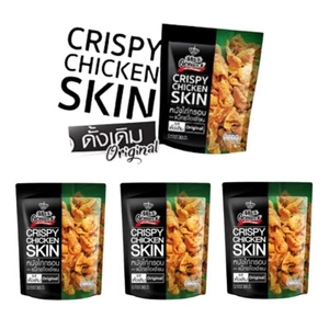 Chicken Crispy Fried Skin Snack Original Skins Delicious Thai Food Party 30g x4 - Picture 1 of 7