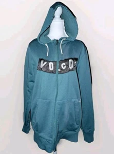 VOLCOM Green Full Zip Hoodie Sweatshirt ~ Size Small/Petite - Picture 1 of 10