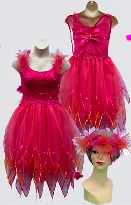 Plus Size Adult Fairy Dress Costume Women's Fairy Costume & Wings Fuchsia Size 2 - Image 1 of 4