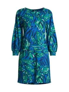 Lilly Pulitzer Elianna Cotton T-Shirt Dress Indigo Breeze Shady Gators S NEW - Picture 1 of 10