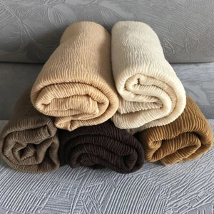 Sciarpa lunga cotone lino rugosa traspirante musulmano foulard scialli avvolgenti morbida - Foto 1 di 33