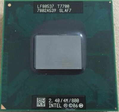 Intel Core 2 Duo T7700 SLAF7 SLA43 2.4GHz 800MHz 4MB Cache Socket P CPU - Image 1 of 2
