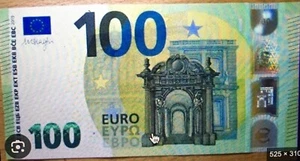 100 Euros Banknote European Union. 100 Euro Bill Circulated. Single Euro 100 - Picture 1 of 1