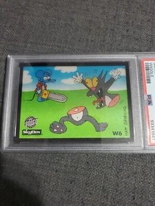1994 Skybox Simpsons Wiggle Itchy & Scratchy Saw 3D PSA 8 - Picture 1 of 4