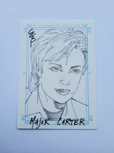 Stargate SG-1 Season 5  Sketch Card SketchaFEX Major Carter by John Czop - Picture 1 of 2
